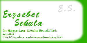 erzsebet sekula business card